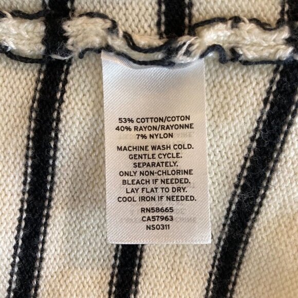 14th & Union Open Cardigan Stripe Minimalist Preppy Academia Boho M - Picture 5 of 5